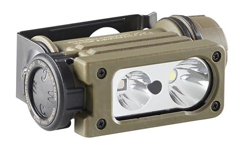 Streamlight 14211 Sidewinder Compact III 275-Lumen 3200-Candela User Configurable Model Hands-Free Angle Head Flashlight with Hook and Loop Mount and White, Blue, Green, Red LEDs, and IR, Coyote