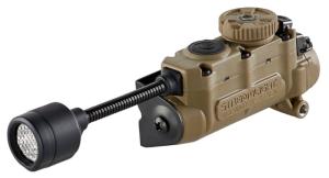 Streamlight Sidewinder Stalk LED Flashlight w/Helmet Clip & Arc Rail Mount, CR123A & AA, Multicolor, 76 Lumens, Coyote, 14301
