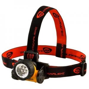 Streamlight Septor HAZ-LO Div. 1 with alkaline batteries. Rubber & Elastic straps. Yellow 61024