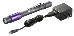Streamlight Stylus Pro USB UV Rechargeable Penlight,325 mW w/120V AC Adapter,USB Cord,Holster 66148