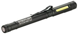 Streamlight Stylus Pro COB USB Rechargeable Worklight/Penlight, 160/40 Lumens/Flash w/ 19in USB Cord, Black, Box, 66702