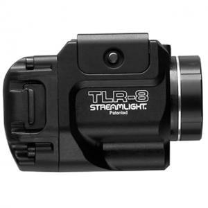 Streamlight TLR-8 A Weapon Light and Laser, Low Switch Mounted on TLR-8A, CR123A, Green Beam, 500 Lumens, Black, 69432