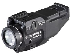 Streamlight TLR RM 1 Compact Rail Mounted LED Tactical Weapon Light w/Green Laser, CR123A, White, 500 Lumens, Black, 69444
