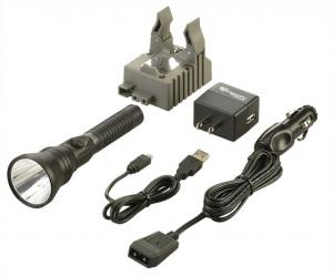Streamlight Strion DS HPL 700 Lumen Flashlight-IEC Type A 120V/100V AC/12V DC-1 Holder, Black, 74811