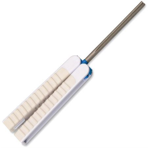 Lansky Sharpeners 02230 Folding Diamond Fish Hook Knife with White Composition Handle