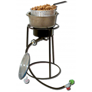 King Kooker 22 inch Outdoor Cooker with Cast Iron Pot and Aluminum Lid