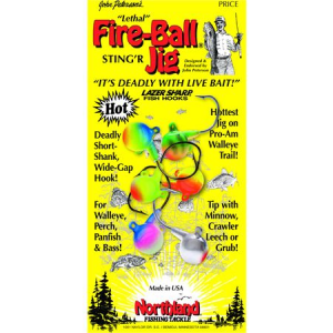 Northland Fire-Ball Jig - 1/4 oz. - 2/0 - 6 Pack - Assorted