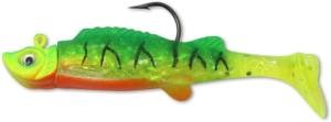 Northland Mimic Minnow Shad Swimbait, 2 1/2in, 1/4 oz, 2/0 Hook Fire Tiger, 2/Card, MM4-22