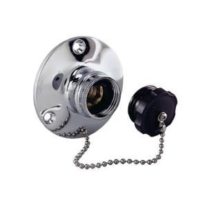 Perko Inlet Fitting w/Plug Water, 0499DP0CHR