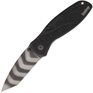 Kershaw Knives 1670TTS Blur Tiger Striped Assisted Opening Tanto Point Linerlock Folding Pocket Knife