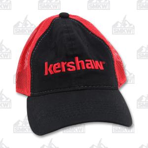 Kershaw Cap 1 Mesh Back Black and Red