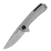 Comeback-kvt Ball Bearing W/flipper, 3.0", 8cr13mov Stonewashed Finish, Stainless Steel Bead-blasted Handle, Reversible