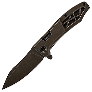 Kershaw Boilermaker Assisted-Opening Folding Knife - Brown