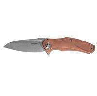 Natrix-copper Xl-kvt Ball-bearing W/flipper. 3.25", D2-stonewashed Finish, Copper Bead-blasted Finished Handle.