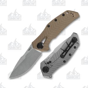 Zero Tolerance KVT G10 20CV Folding Knife 0308 | Tan | Titanium | LAPoliceGear.com