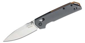 KERSHAW Iridium DuraLock KVT Folding Knife 3.4" Spear Point Blade - Gray Handle