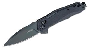 KERSHAW Monitor DuraLock KVT Flipper Knife 3" Spear Point Blade - Black Nylon  Handles