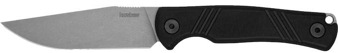 Kershaw Pack Mule Fixed Blade Knife 3.9" Clip Point Bohler N690 Stonewashed Blade G-10 Handle Black