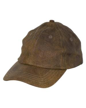 OUTBACK TRADING Leather Slugger Brown Cap 1450-BRN-ONE