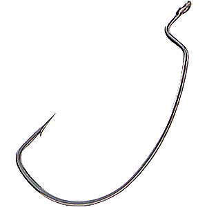 Gamakatsu 58415 Worm Hook Size 5/0, Offset Shank, EWG, NS Black, Per 5