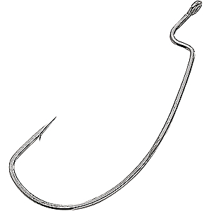 Gamakatsu EWG Single Worm Hooks 25-Pack Black, 1/O