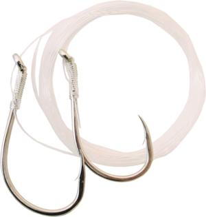 Gamakatsu Solid Tie Mooching Rig, Needle Point, Nickel, 40 lb Weight, Size 5/0 And 6/0, 3 Per Pack, 218056-40