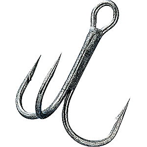 Gamakatsu 47307 Treble Hook Size 6, Red, Round Bend, Per 10