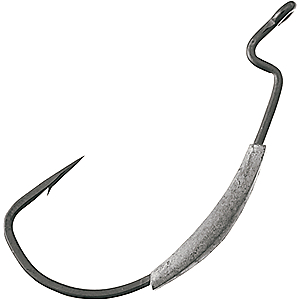 Gamakatsu 74413-1/16 Worm Hook Size 3/0, Superline, EWG, Weighted, 1/16 oz, NS Black, Per 5