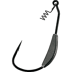 Gamakatsu 296416-1/4 Worm Hook Size 6/0, Superline, Weighted, Spring Lock, 1/4 oz, NS Nlack, Per 4