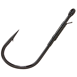Gamakatsu 310413 Super Heavy Cover Worm Hook with Wire Keeper Size 3/0, NS Black, Per 4