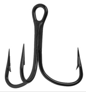 Gamakatsu Treble Hook, Needle Point, Short Shank, Extra Wide Gap, Magic Eye, NS Black, Size 6, 6 per Pack, 330407
