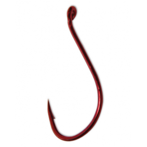 Gamakatsu 341308 Octopus Light Hooks Size 4, Red, Per 10
