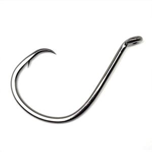 Gamakatsu Octopus Circle Hook In-Line Point, Barbed, Needle Point, Non-Offset, Ringed Eye, NS Black, Size 5/0, 25 per Pack, 221415-25