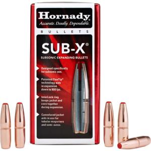 Hornady SubX Rifle Bullets, 30-30 Win, 30 CAL .308, 175 Grain, 30718