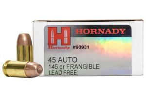 HORNADY 45 ACP 145 gr Frangible Lead Free Training Ammo (LE) 50/Box (Law Enforcement/Military Only)