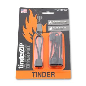 Exotac Black TinderZip Emergency Tinder Zipper Pull