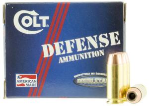 Colt Ammo 10M180CT Defense 10mm Automatic 180 GR JHP 20 Bx/ 50 Cs