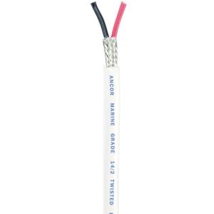 Ancor Twisted Pair w/Shield - 14/2 AWG - Round - Red/Black - 100', 141410