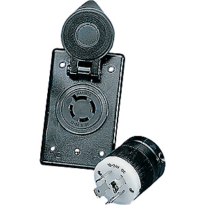 Marinco 2018BR-MB 12/24V Receptacle w/Flip Lid