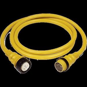Marinco Cord Set, 50A 125/250V, 50ft Yellow, LED, New Condition, 6152SPP