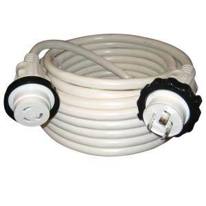 Marinco 30A 125V Molded Standard Cordset - White - 50', 199120