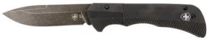 TEMPLAR KNIFE AUTO FOLDER 3.25" PWDR D2 STNWSH/BLK DROP