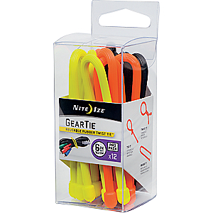 Nite Ize Gear Tie ProPack - 6" Assorted Colors 12 Pack