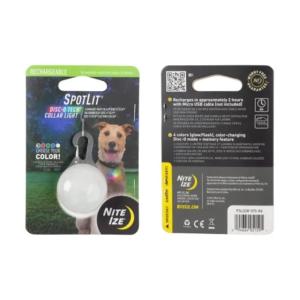 Nite Ize Spotlit Rechargeable Collar Light - Disc-o Tech - PSLGSR-07S-R6