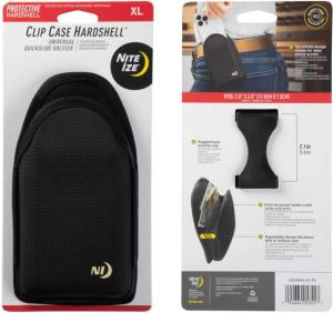Nite Ize Clip Case Hardshell Universal QuickSlide Holster, Black, Extra Large, HSHQSXL-01-R3