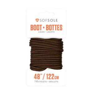 Sof Sole Waxed Boot Laces - Black/Brown 72in