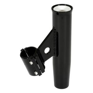 Lee's Tackle Clamp-On Rod Holder - Black Aluminum - Vertical Mount - Fits 1.050 O.D. Pipe, RA5001BK