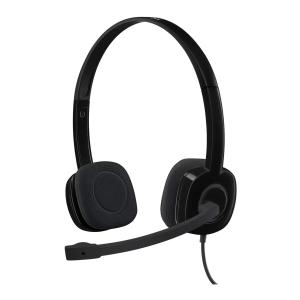 Logitech H151 Analog Stereo Headset with Boom Microphone (Black)