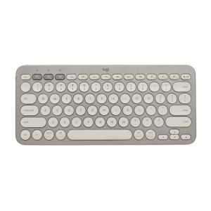 Logitech 920-011134 K380 Wireless Multi-Device Bluetooth Keyboard with Scooped Keys (Sand English)