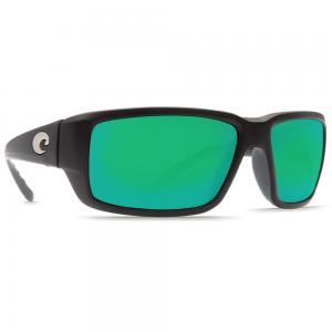 Costa Fantail Matte Black Frame Sunglasses w/ Green Mirror 580P Lenses TF-11-OGMP